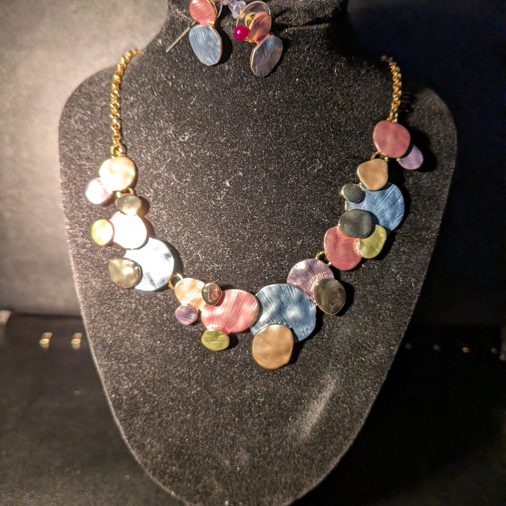Multicolor  Necklace And Earrings Set